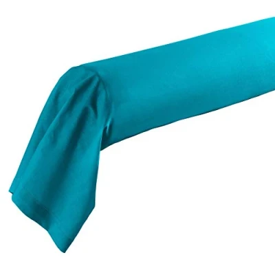 Image de douceur d&#039;Intérieur 1640728 Taie de Traversin Uni Coton + Point Bourdon 57 Fils Outre Mer 185 x 85 cm