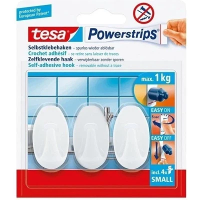 Afbeelding van tesa Powerstrips® Waterproof haken S kunststof wit