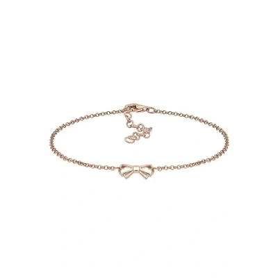 Afbeelding van Elli BOW Basic Armband, Dames, Maat: 18, Roségoldfarben