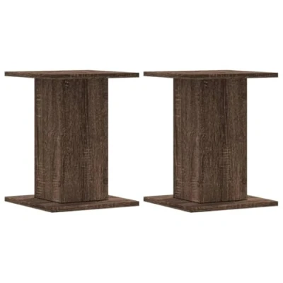 Afbeelding van vidaXL Speakerstandaards 2 st 30x30x40 cm bewerkt hout bruin eiken