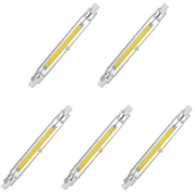 Afbeelding van Aoxdi Ledlampen R7S 118 mm 10 W koudwit, led komt overeen met halogeenlampen 100 J118, 360 graden stralingsverlichting, AC220 240 V, 5 stuks