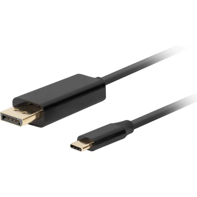 Afbeelding van Adapter USB C naar DisplayPort Lanberg CA CMDP 10CU 0005 BK Zwart 500 cm 50