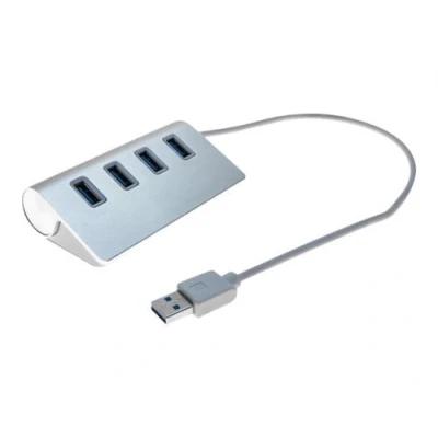 Afbeelding van Exertis Connect USB 3.0 Hub 4 poorten 021312 (USB A, 4 Havens), Docking station + hub, Grijs
