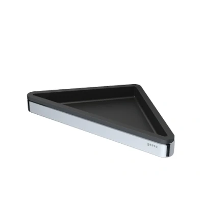 Afbeelding van Geesa Frame Hoekplanchet Zwart / Chroom