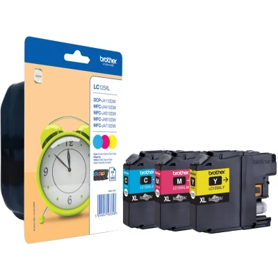 Afbeelding van Brother LC 125XLRBWBP Inktcartridge 3 kleuren Voordeelbundel Hoge capaciteit