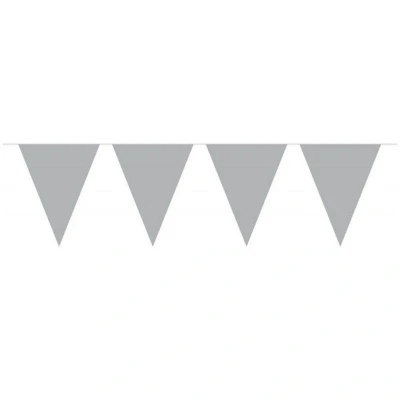 Image de Ligne de drapeau mini argenté en plastique 3 mètres