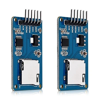 Afbeelding van kwmobile 2x micro SD kaartlezermodule 5V kaartadapter voor Arduino en andere microcontrollers