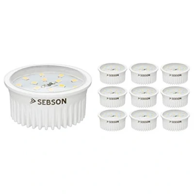 Afbeelding van SEBSON® 10 stuks 5 W ultra platte led modules Ø 50 x 26 mm voor inbouwspots, warm wit 3000 K, 400 lm, 230 V, vervangt GU10 MR16 lampen