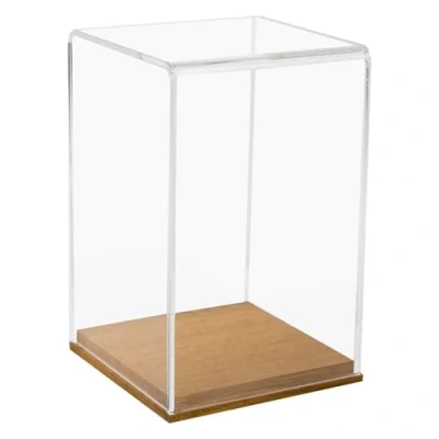 Afbeelding van HMF 46881 vitrine van acryl met houten sokkel voor figuren, 14 x 22 cm, transparant