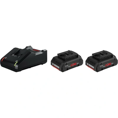 Image de Bosch Professional Batterie 18 V 4,0 Ah (2x) + Chargeur
