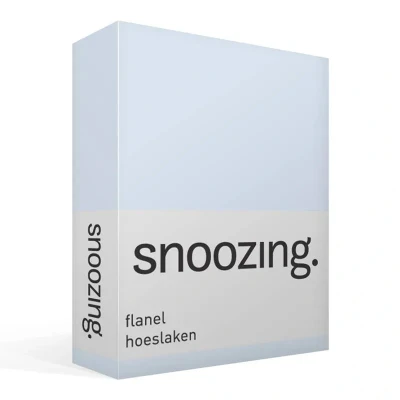 Afbeelding van Snoozing Flanel Hoeslaken Tweepersoons 140x200 cm Hemel