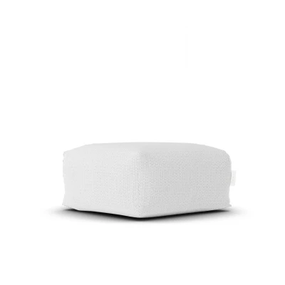 Afbeelding van Boho Square Pouf White Laui Lounge