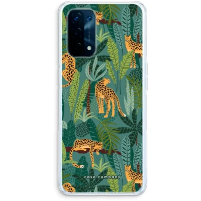 Afbeelding van Case Company® hoesje geschikt voor Oppo A74 5G Luipaard 2 Soft Cover Telefoonhoesje Bescherming aan alle Kanten en Schermrand