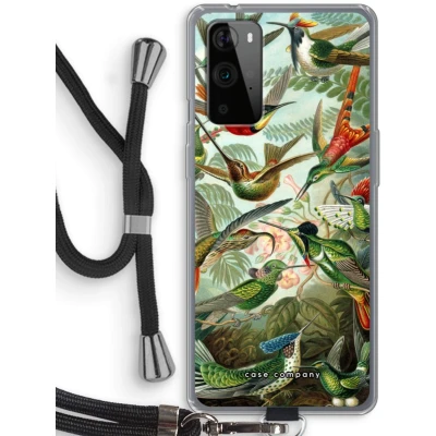 Afbeelding van Case Company® hoesje met Koord geschikt voor OnePlus 9 Pro Haeckel Trochilidae Telefoonhoesje Zwart Bescherming aan alle Kanten en Over de Schermrand
