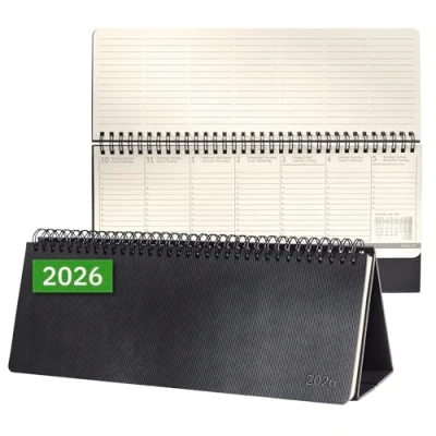 Afbeelding van SIGEL C2680 Tafelkalender Conceptum 2026, groot, zwart