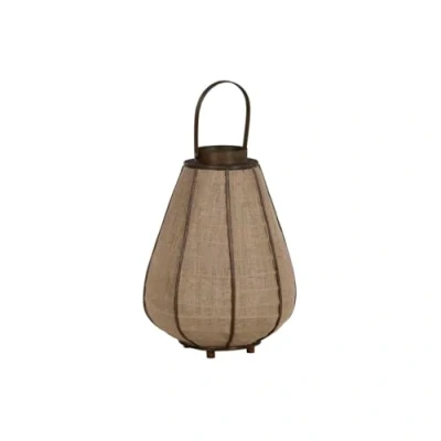 Afbeelding van Kaarshouder Home ESPRIT Natuurlijk Jute Bamboe 36 x 48,5 cm