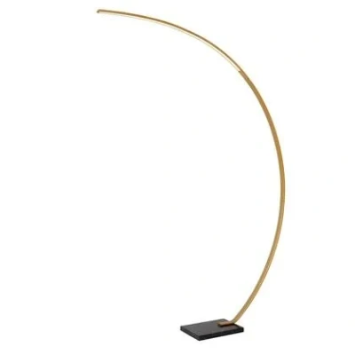 Afbeelding van Lucide CURVE Booglamp 1xGeïntegreerde LED Mat Goud Messing