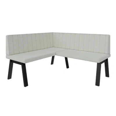 Afbeelding van FURNISTAR Akiko Metal A Hoekbank voor je eetkamer, moderne keuken, zithoek, eetkamer. Perfect kantoor en receptie. solide afwerking. (142 x
