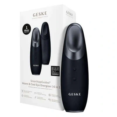 Afbeelding van GESKE SmartAppGuided™ Warm &amp; Cool Eye Energizer 6 in 1 Oogmassageapparaat Apparaat tegen donkere kringen Traanzakjes en hangende oogleden verwijderen Elektrische oogmassage