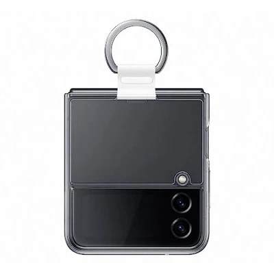 Image de Coque en silicone avec anneau pour Samsung Galaxy Z Flip 4 Transparent