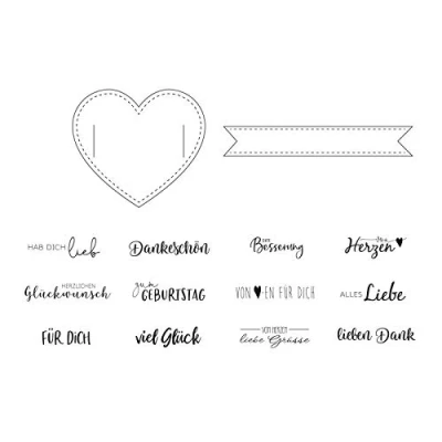 Afbeelding van Vaessen Creative Snijmal + stempel Hart