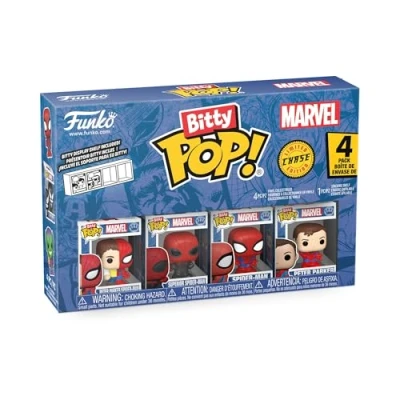 Afbeelding van Funko Bitty Pop Spider Man Parker Split 4 stuks mini figuur mysterieuze verrassing 0,9 inch (2,2 cm) Marvel Comics cadeau idee feestzakjes