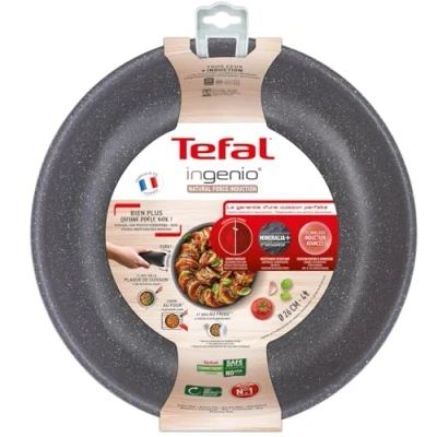 Afbeelding van Tefal Ingenio Wokpan 26 cm, inductie, antiaanbaklaag, stapelbaar, vaatwasmachinebestendig, gemaakt in Frankrijk, Natural Force L3967702