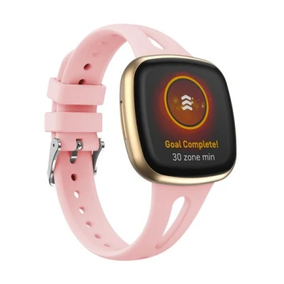 Afbeelding van Fitbit Versa 3 &amp; 4 / Sense 1 2 Sportbandje druppel design Small Roze