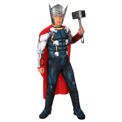Afbeelding van Verkleedpak Thor Deluxe US design voor een kind Maat 134 140