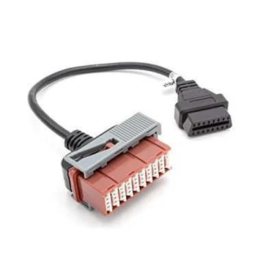 Afbeelding van vhbw OBD2 Adapterkabel 30 pin naar 16 voor OBD diagnoseapparaat, geschikt oudere Peugeot, Citroen, PSA groep pins connector