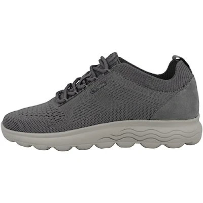 Afbeelding van Geox D Spherica A Sneakers laag, Dames, Maat: 41, Dark stone Leer en textiel