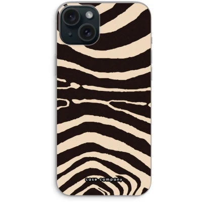 Afbeelding van Case Company® hoesje geschikt voor iPhone 15 Plus Arizona Zebra Soft Cover Telefoonhoesje Bescherming aan alle Kanten en Schermrand