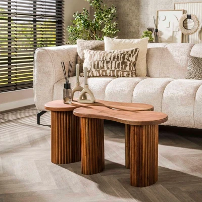 Afbeelding van Rio salontafel set van 2 donkerbruin