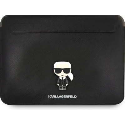 Afbeelding van Karl Lagerfeld 14 Inch Laptop en Tablet Sleeve Saffiano Ikonik Zwart