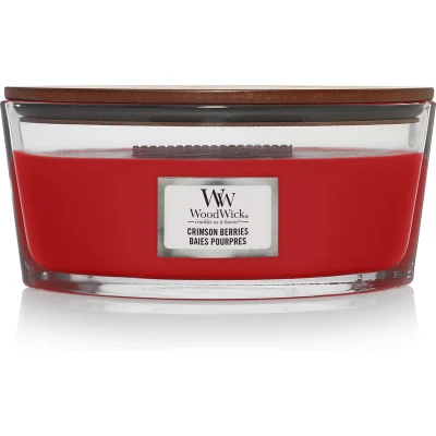 Afbeelding van WoodWick Heartwick Flame Ellipse Geurkaars Crimson Berries
