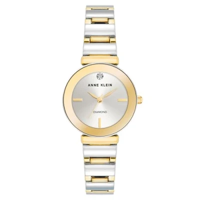 Afbeelding van ANNE KLEIN Dameshorloge met echte diamanten wijzerplaat, zilver., armband