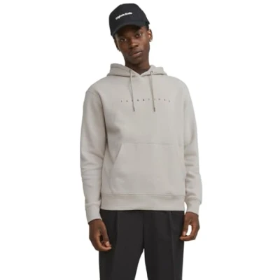 Image de JACK &amp; JONES Sweat à capuche Jjestar Jj Noos pour homme, Beige clair, S