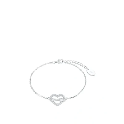 Afbeelding van s.Oliver Armband, armsieraad, met zirkonia, 17 + 3 cm, zilver, oneindigheid, levering in geschenkdoos, 2020972, Eén maat, kubische Taille unique, zilverkleurig, zirkonia