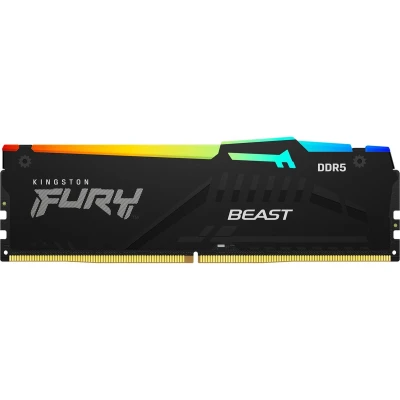 Afbeelding van Kingston FURY Beast RGB DDR5 module 8 GB DIMM 288 PIN 3000 MHz / PC5 48000 CL40 1.35 V niet gebufferd on die ECC