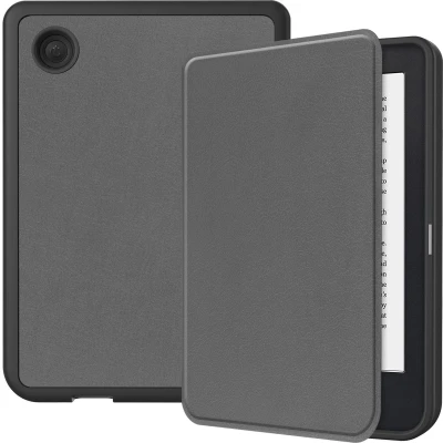 Afbeelding van E reader Hoes geschikt voor Kobo Clara 2E Sleepcover Auto/Wake functie Magnetische sluiting Grijs