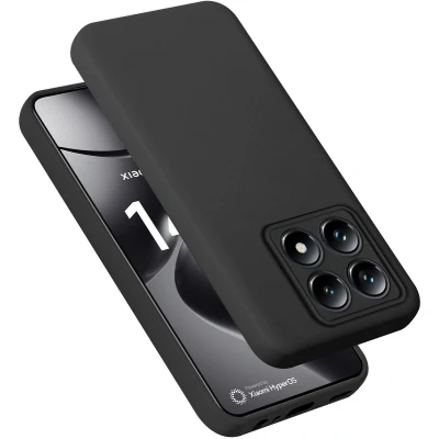 Afbeelding van Cadorabo Hoesje geschikt voor Xiaomi 14T Pro in LIQUID ZWART Beschermhoes gemaakt van flexibel TPU silicone Case Cover