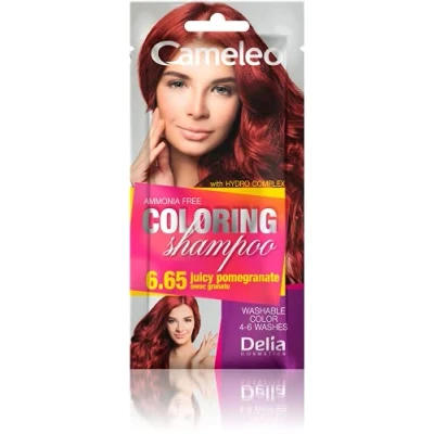 Afbeelding van Cameleo Juicy Pomegrenate Tint Shampoo Snelle en eenvoudige verversing van de kleuren &quot;kleur in kleur&quot; Zonder ammoniak oxidatiemiddelen zak 40 ml