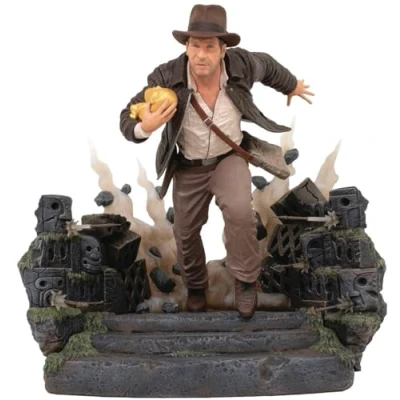 Afbeelding van Indiana Jones: Raiders of the Lost Ark Deluxe Gallery PVC Statue Escape with Idol