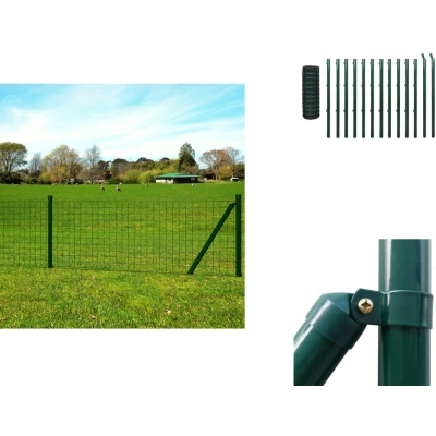 Afbeelding van VidaXL Hek 25x1,2 m staal groen