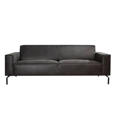 Afbeelding van Bronx71® Industriële bank 3 zits Kansas eco leer antraciet