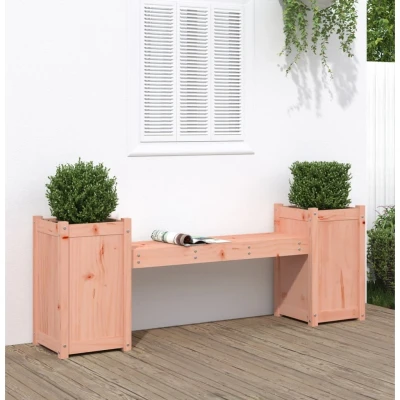 Afbeelding van Bankje met plantenbakken 180x36x63 cm grenenhout douglas