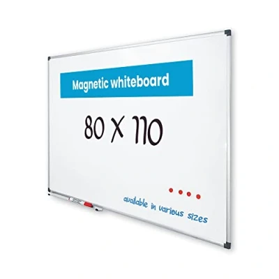 Afbeelding van IVOL Whiteboard 80x110cm Magnetisch Gelakt staal Met montagemateriaal