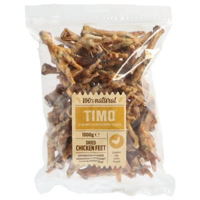Afbeelding van Timo Kippenpoten Gedroogd Hondensnacks 1 kg