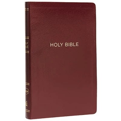 Afbeelding van NKJV, Thinline Reference Bible, Leather Look, Burgundy, Red Letter, Comfort Print