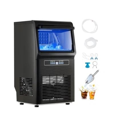 Image de VEVOR Machine à Glaçons Autonome 36 Capacité de 36,3 kg/24 h Maison Bar